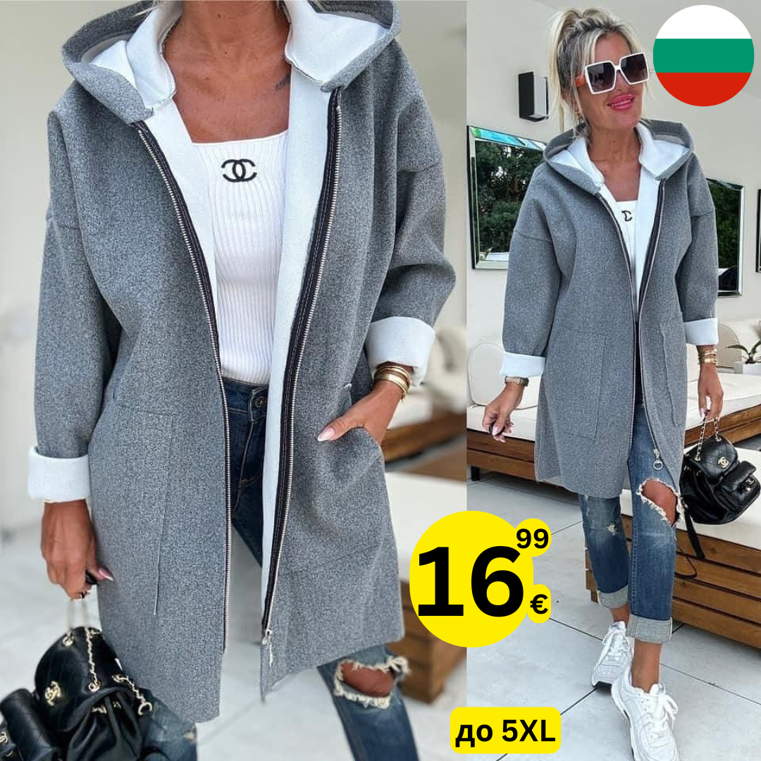 Връхна дреха Ели сива