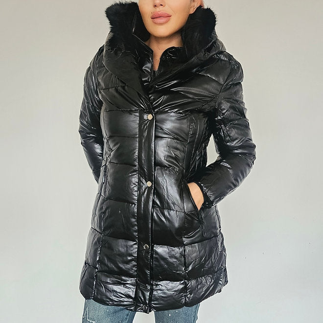 Черно зимно яке Кари